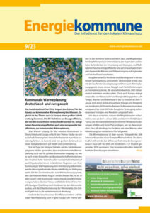 Titelseite der Zeitschrift Energiekommune, Ausgabe 9/23