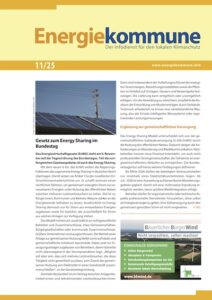 Abbildung der Novemberausgabe der Fachzeitschrift Energiekommune